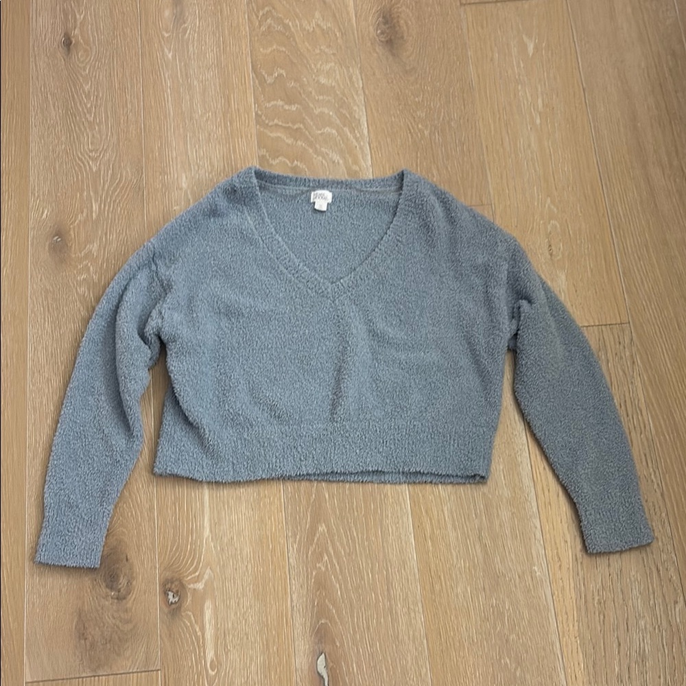 Stars Above Heathered Gray V-Neck Sweater